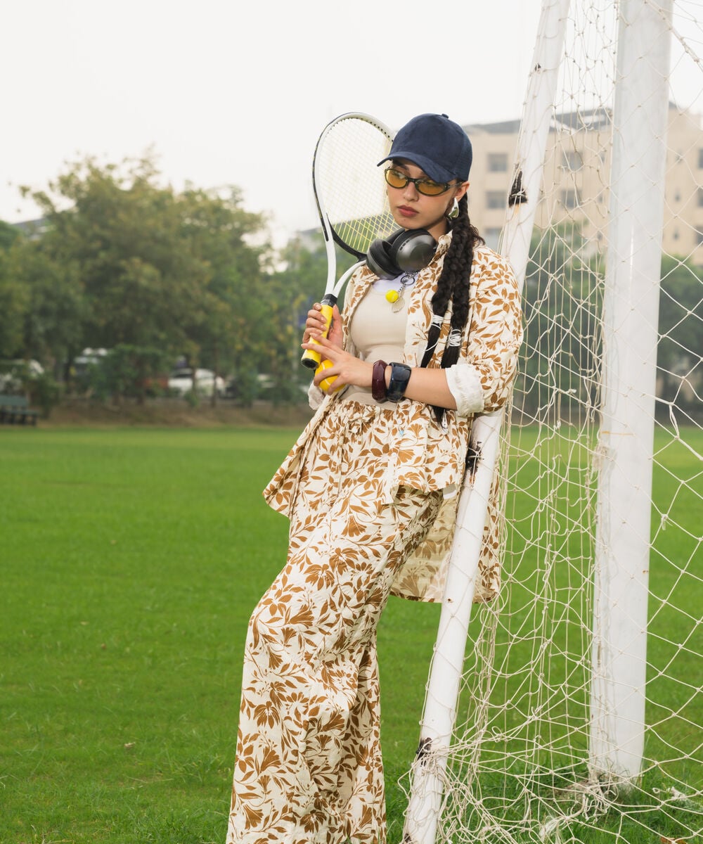 2 Piece - Printed Seersucker Suit — Sapphire