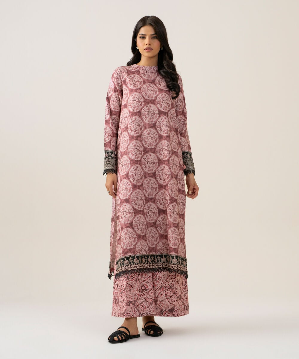 2 Piece - Printed Linen Suit — Sapphire view 3