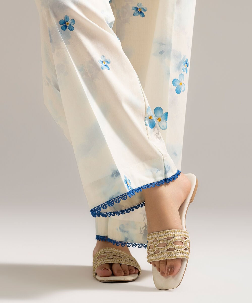 Printed Cambric Culottes โ Sapphire view 3