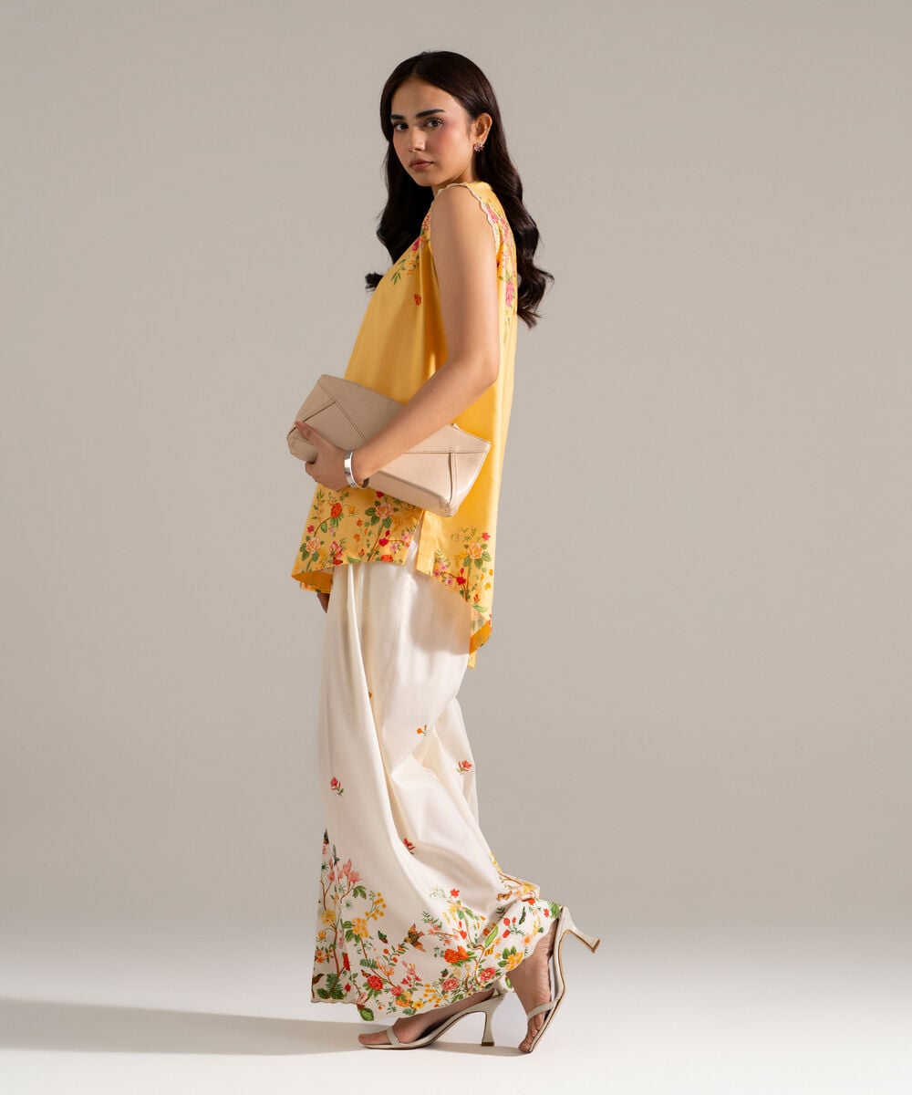 2 Piece - Printed Cotton Viscose Suit โ Sapphire view 3