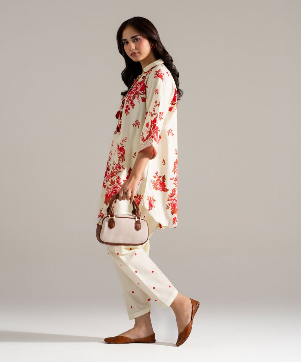 2 Piece - Printed Cotton Viscose Suit โ Sapphire view 3