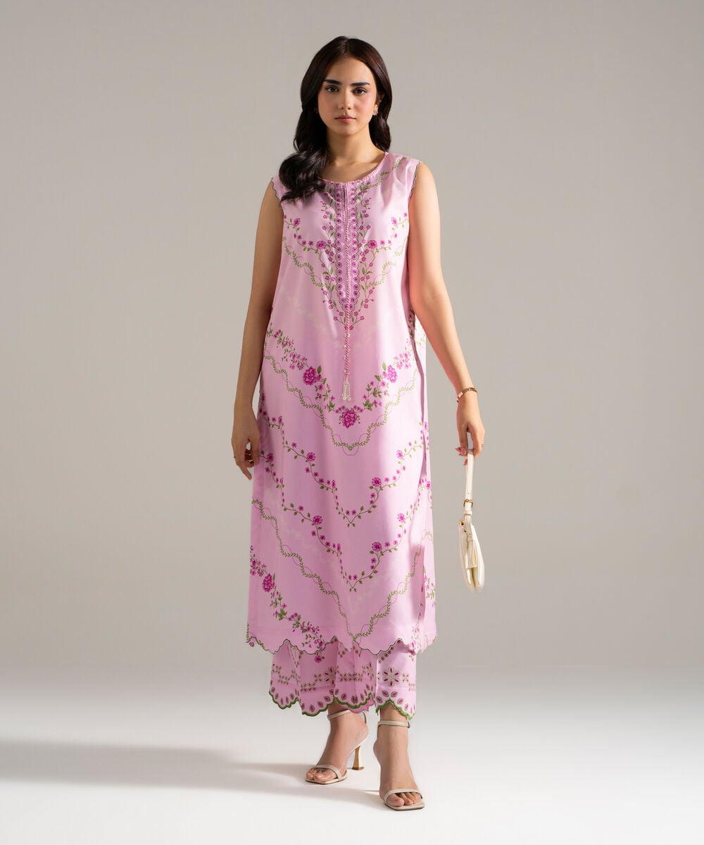 2 Piece - Printed Cotton Viscose Suit — Sapphire