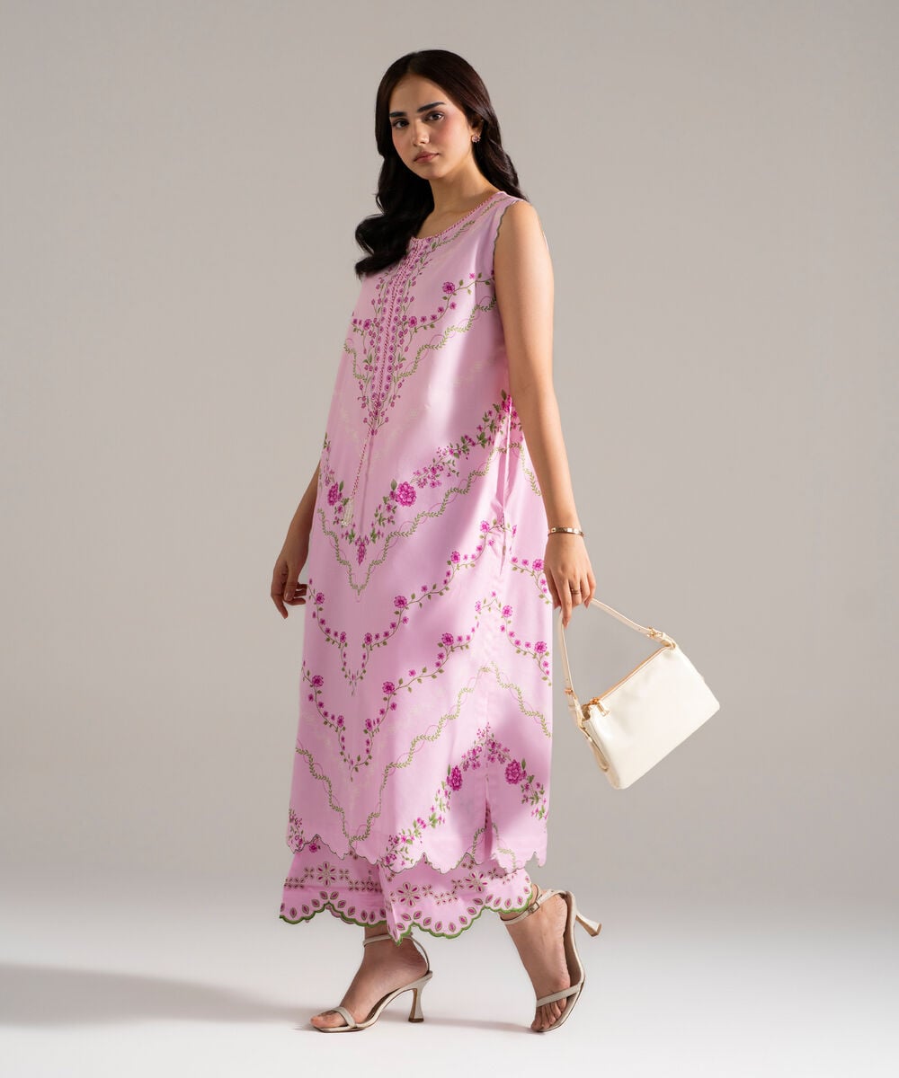 2 Piece - Printed Cotton Viscose Suit โ Sapphire view 3