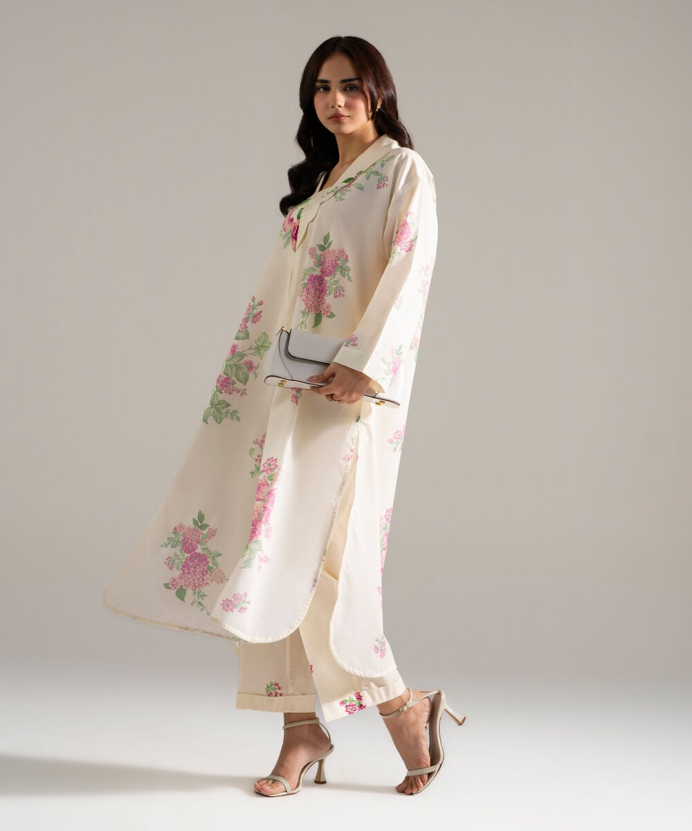 2 Piece - Printed Cotton Viscose Suit — Sapphire