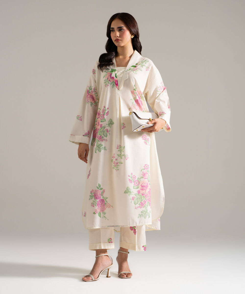 2 Piece - Printed Cotton Viscose Suit โ Sapphire view 3