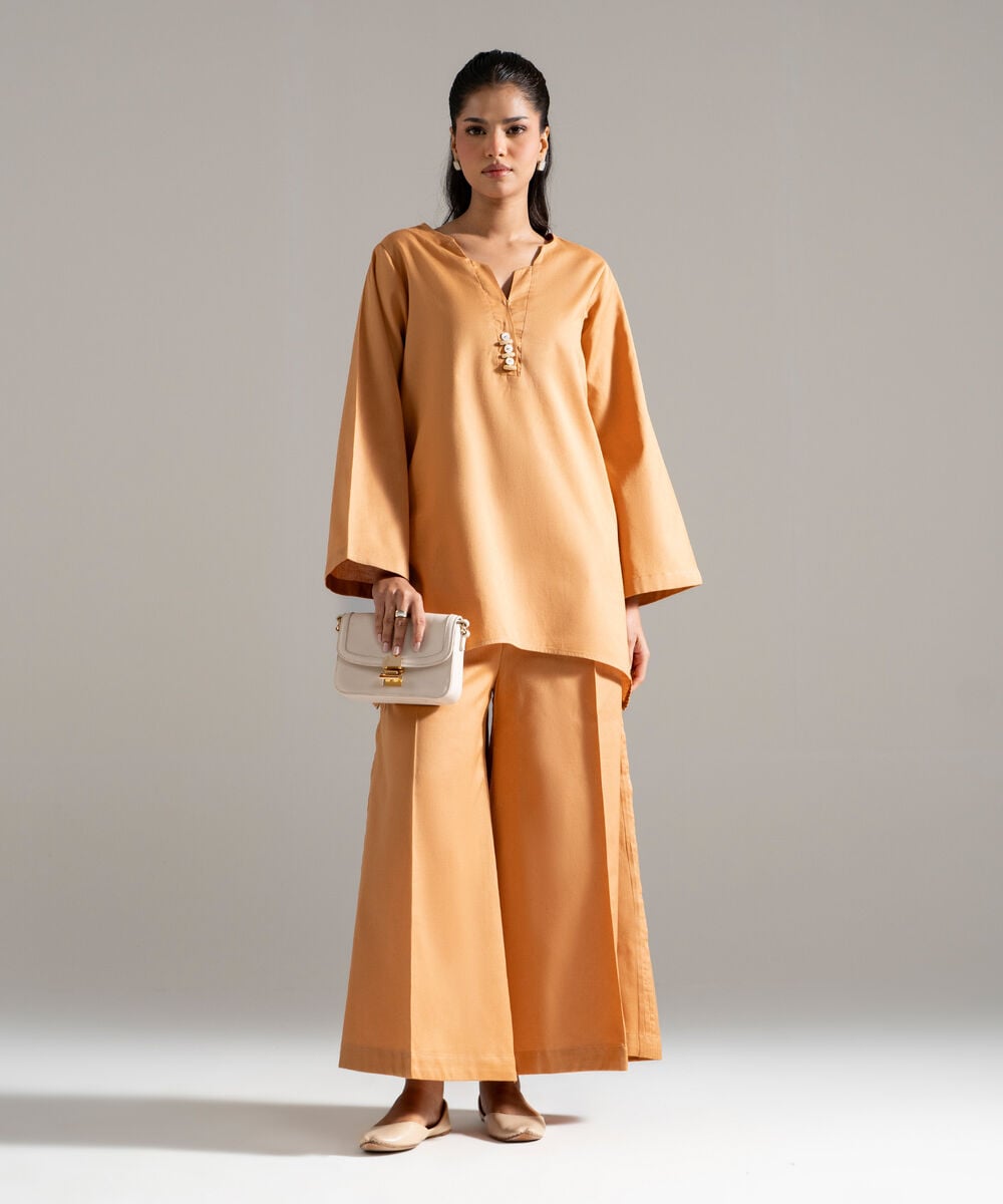 2 Piece - Solid Cotton Linen Suit — Sapphire