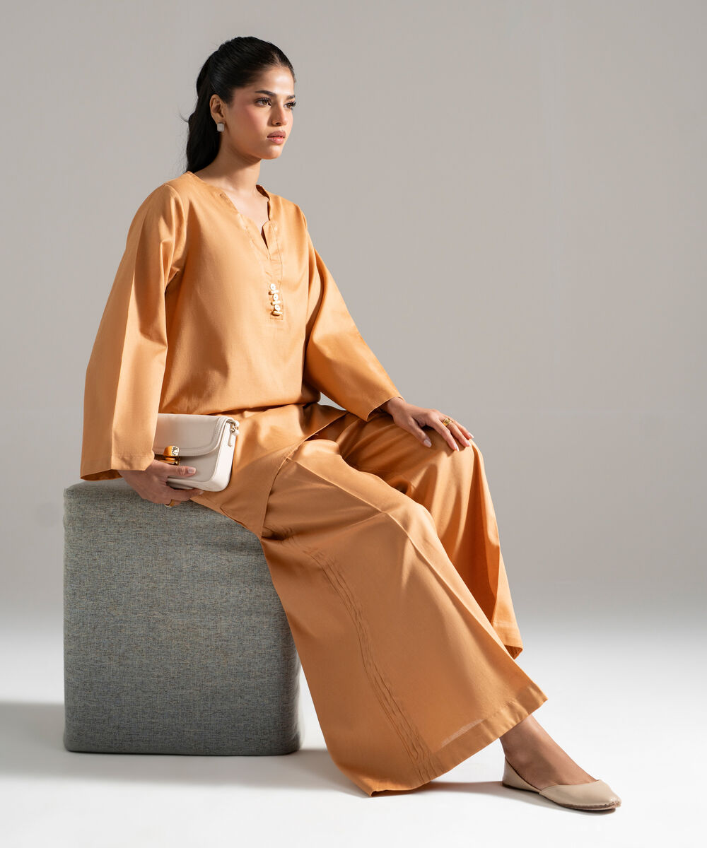 2 Piece - Solid Cotton Linen Suit โ Sapphire view 3
