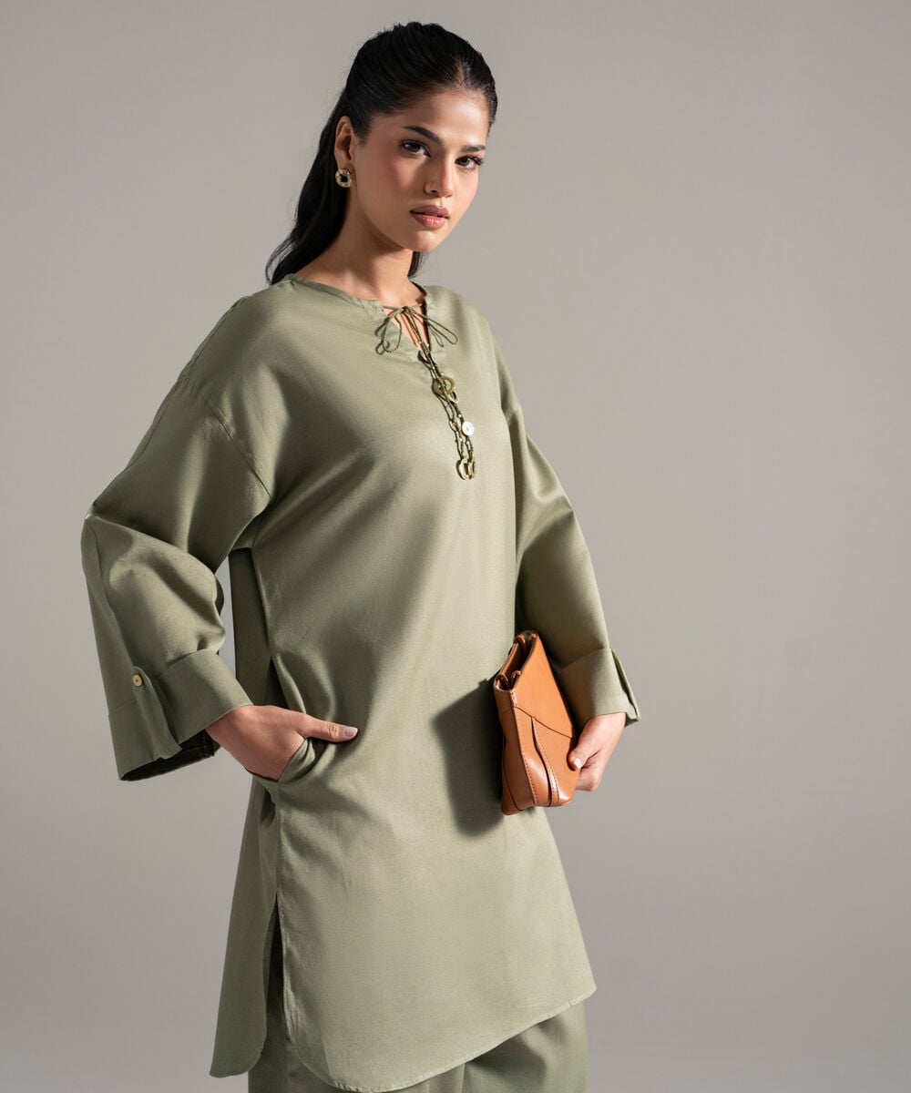 2 Piece - Solid Cotton Linen Suit โ Sapphire view 3