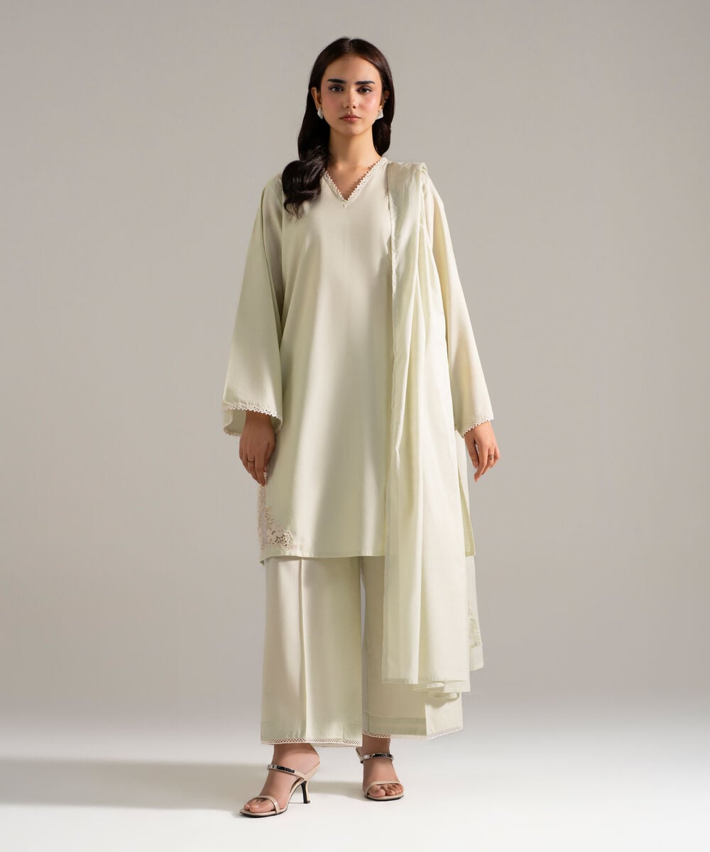 3 Piece - Solid Cambric Suit — Sapphire