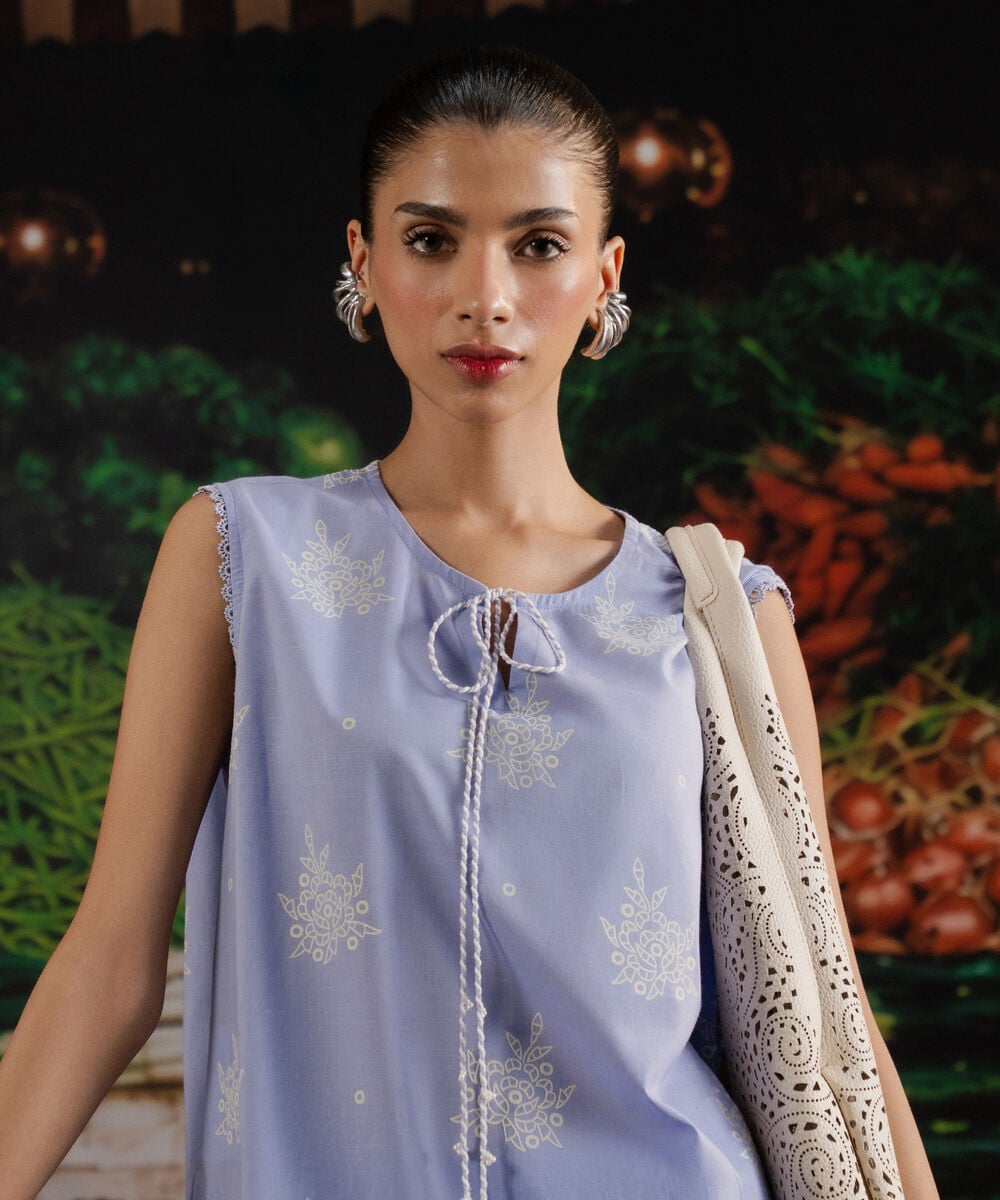 2 Piece - Printed Lawn Suit โ Sapphire view 3