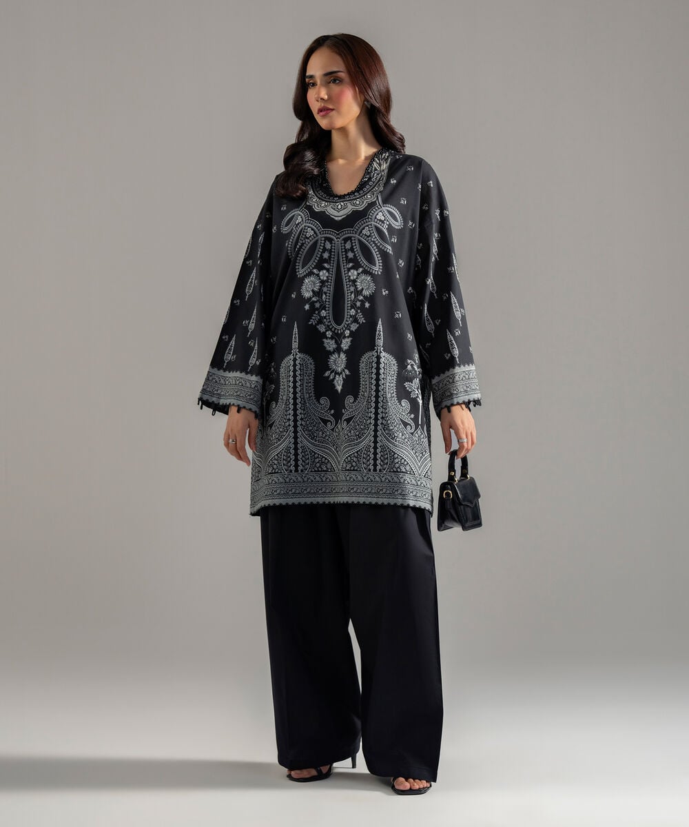 2 Piece - Printed Lawn Suit — Sapphire