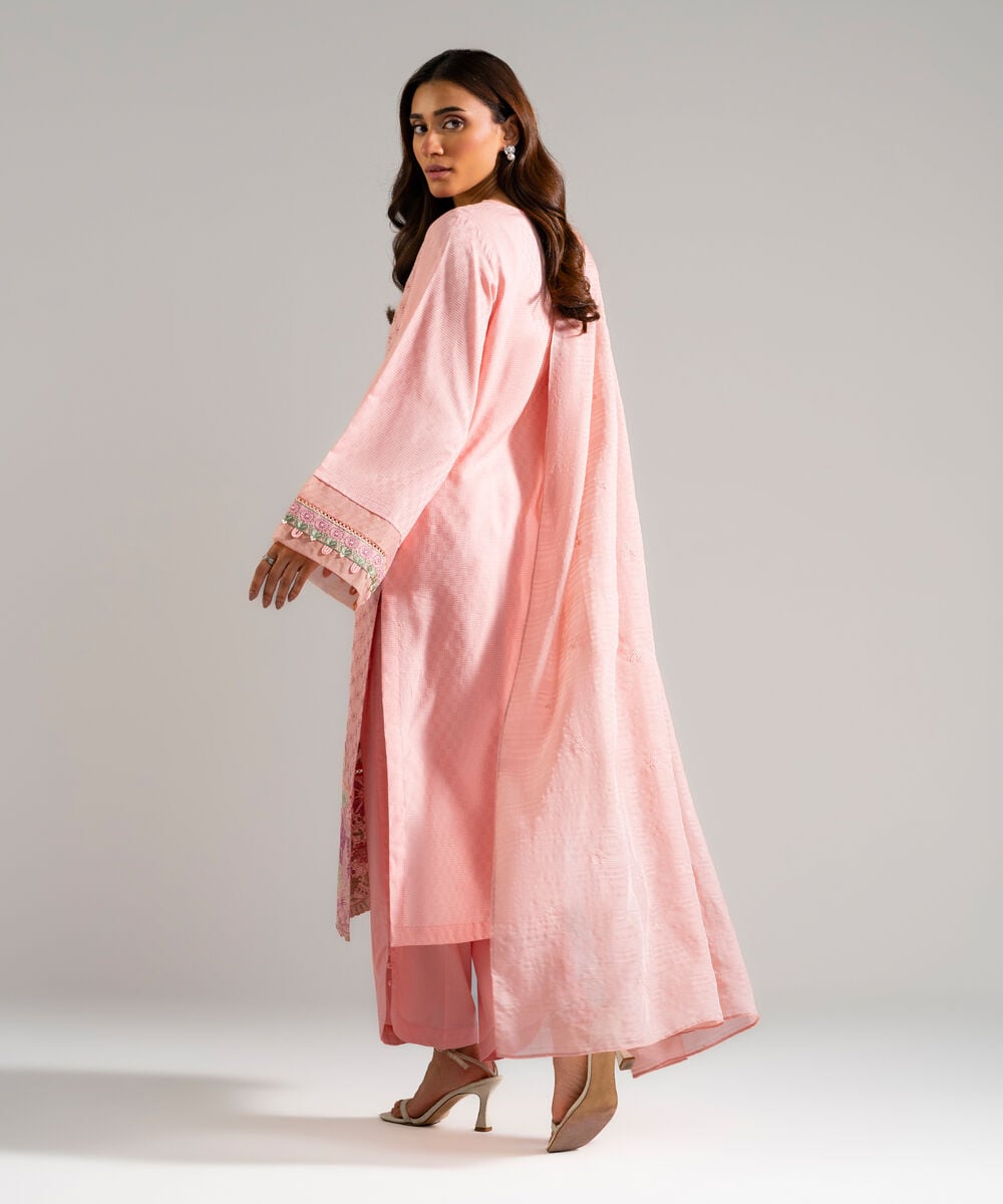 3 Piece - Embroidered Viscose Suit โ Sapphire view 3