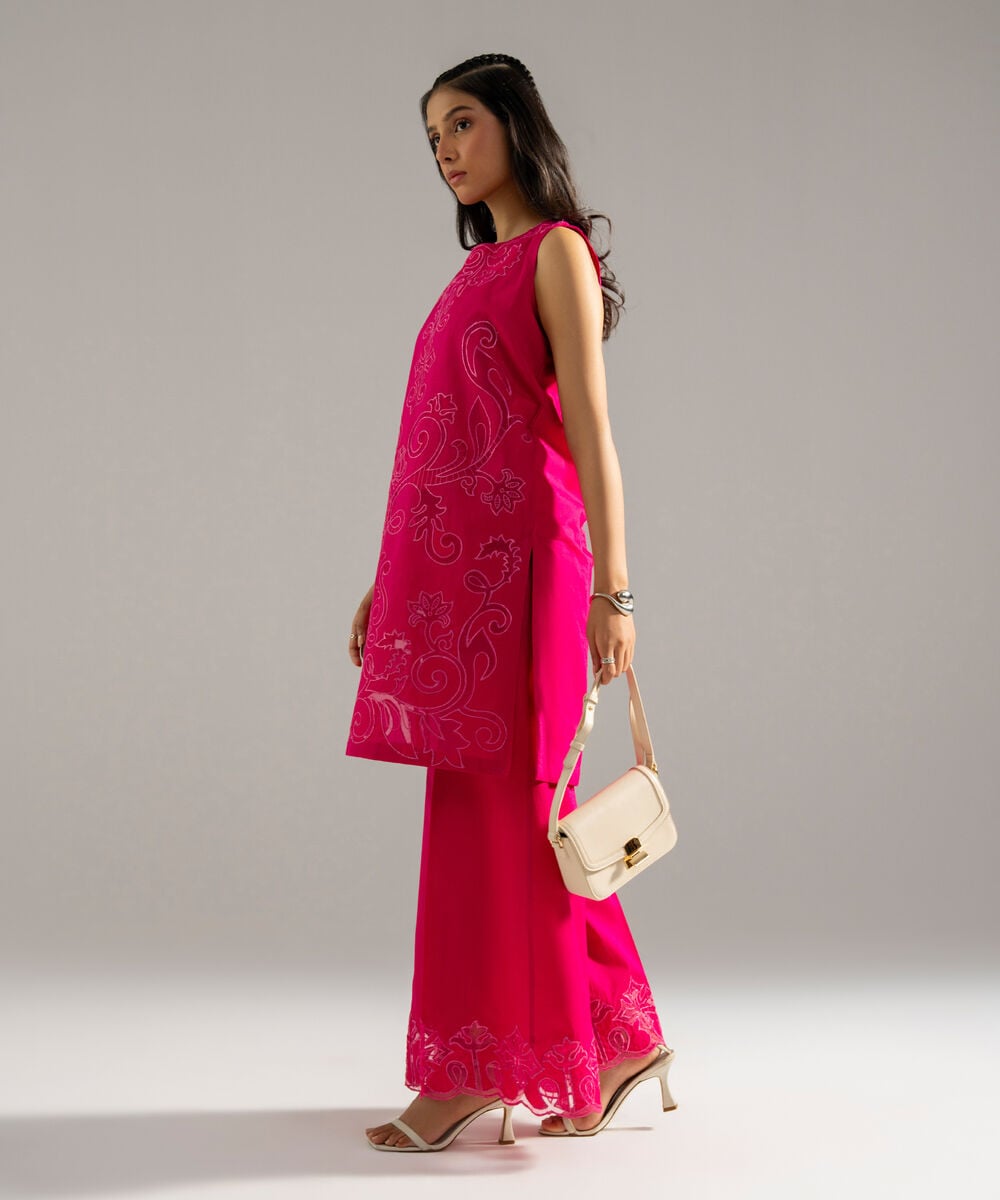 2 Piece - Embroidered Crosshatch Suit โ Sapphire view 3