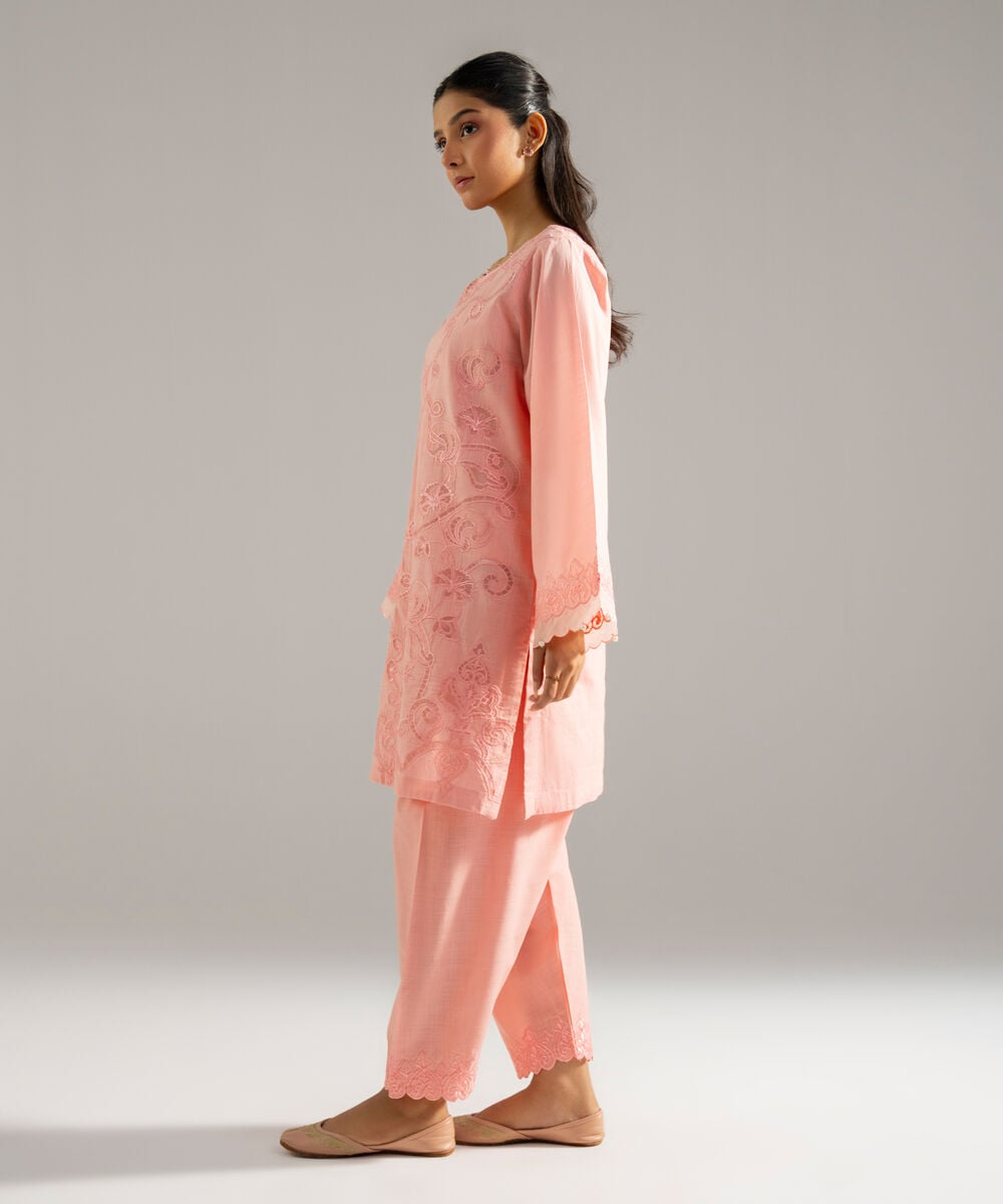 2 Piece - Embroidered Crosshatch Suit โ Sapphire view 3