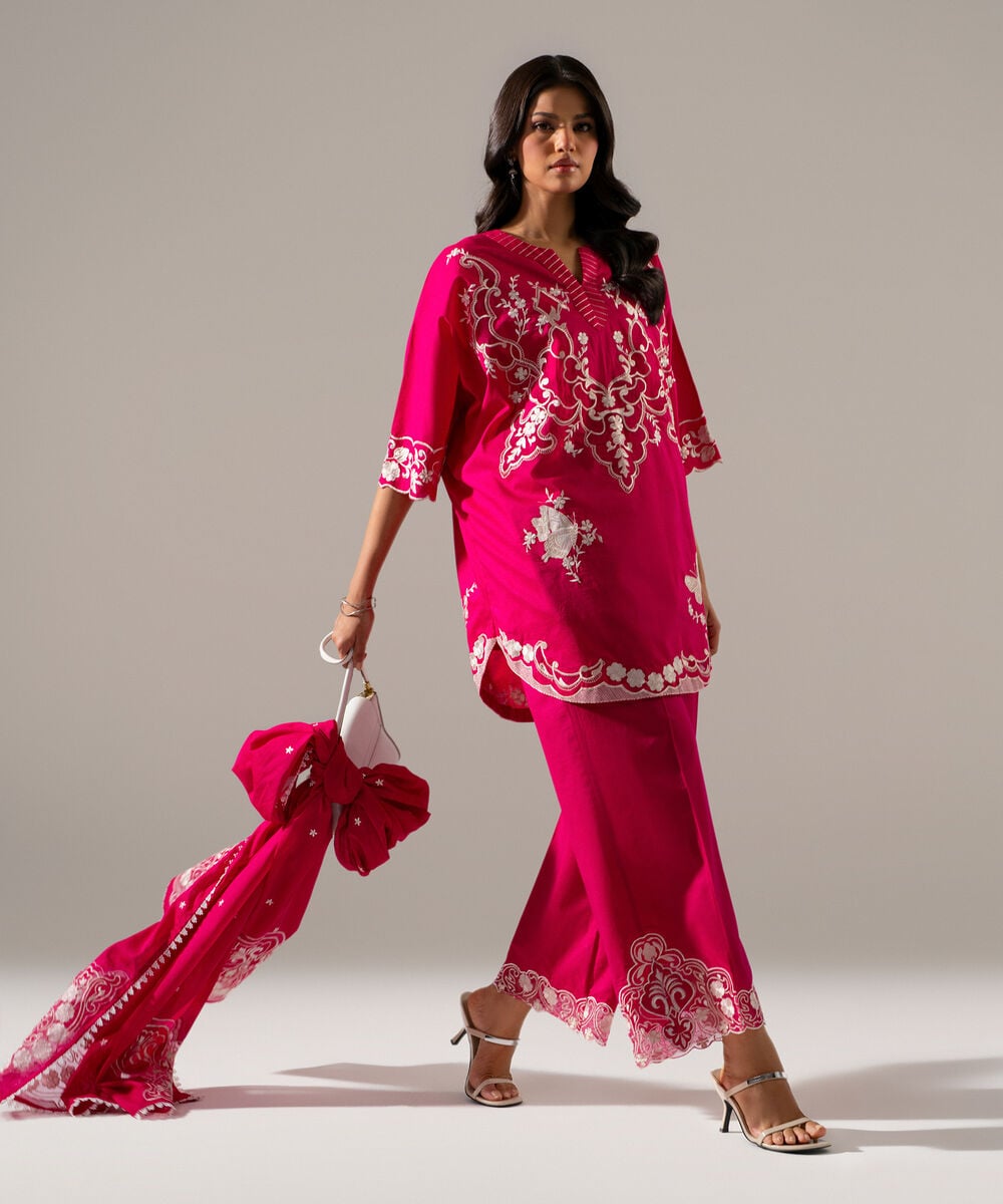 3 Piece - Embroidered Lawn Suit โ Sapphire view 3
