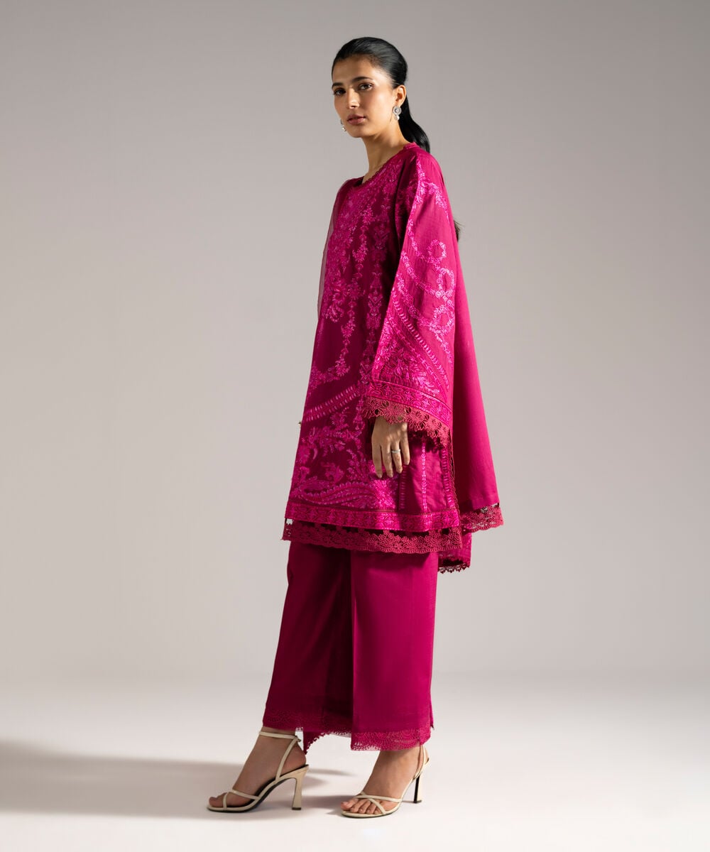 3 Piece - Embroidered Crosshatch Suit โ Sapphire view 3