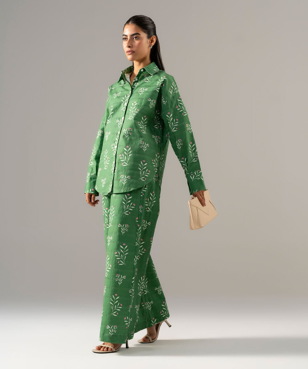 2 Piece - Printed Seersucker Suit — Sapphire view 3