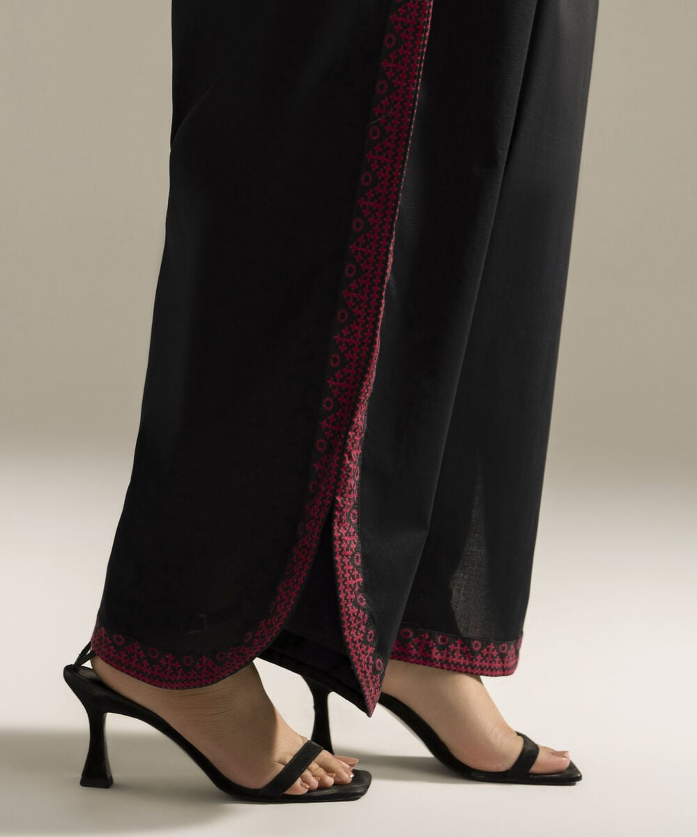 Solid Cambric Shalwar — Sapphire view 3