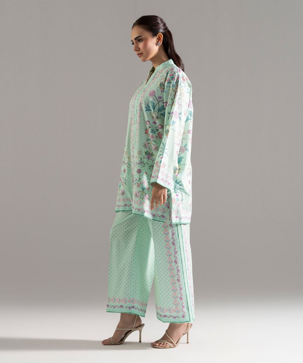 2 Piece - Printed Seersucker Suit โ Sapphire view 3
