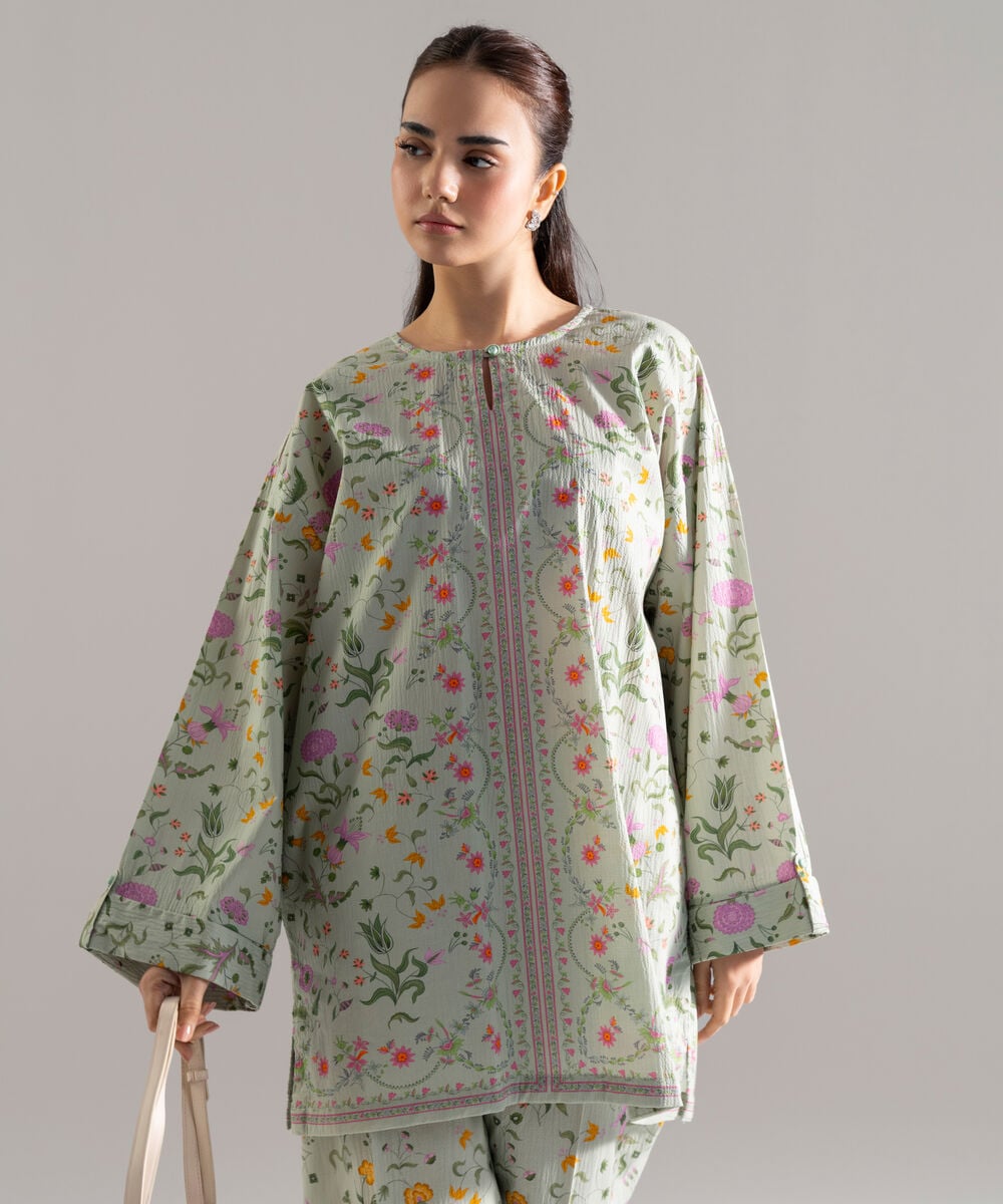 2 Piece - Printed Seersucker Suit โ Sapphire view 3