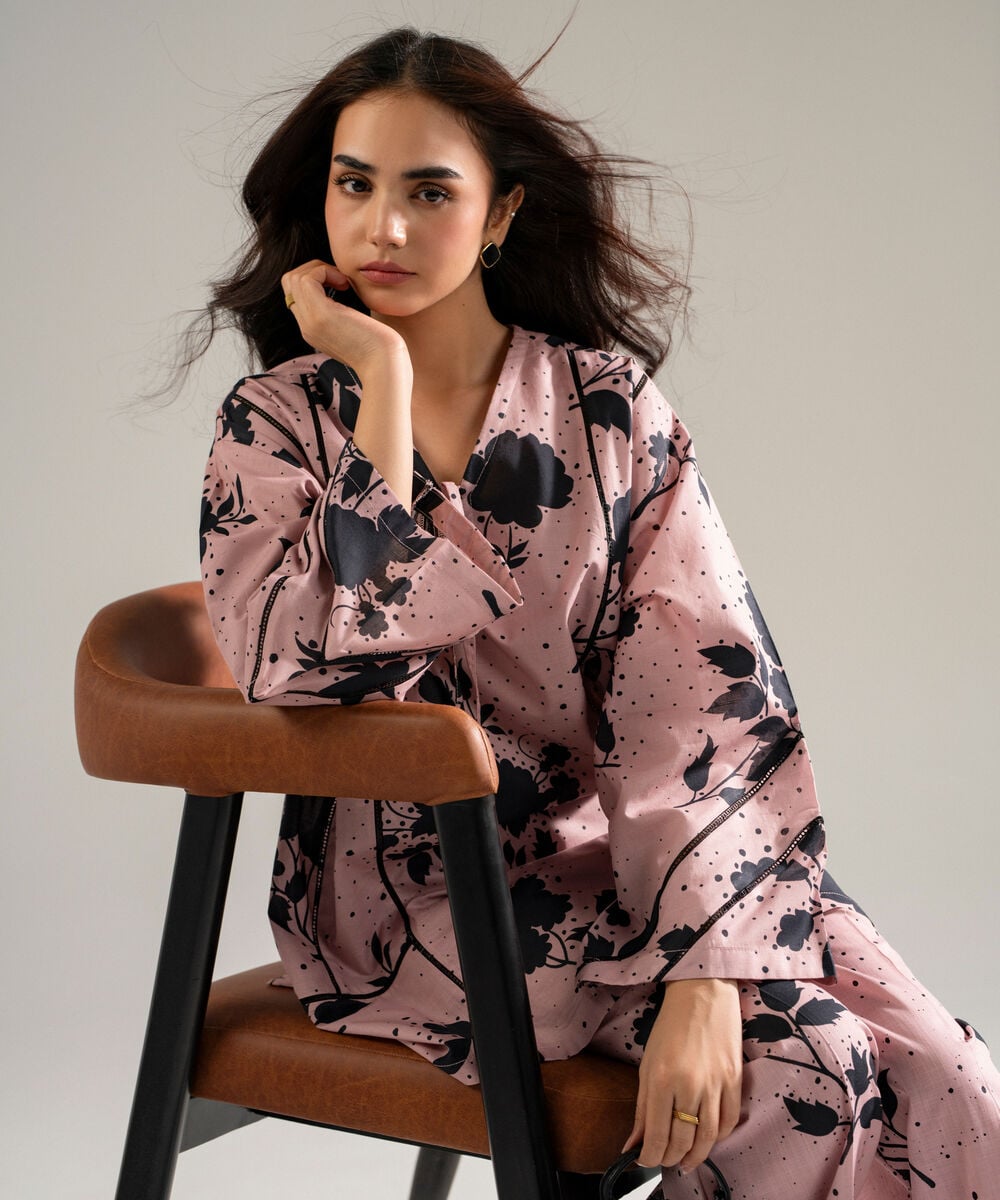 Printed Lawn Shirt โ Sapphire view 3