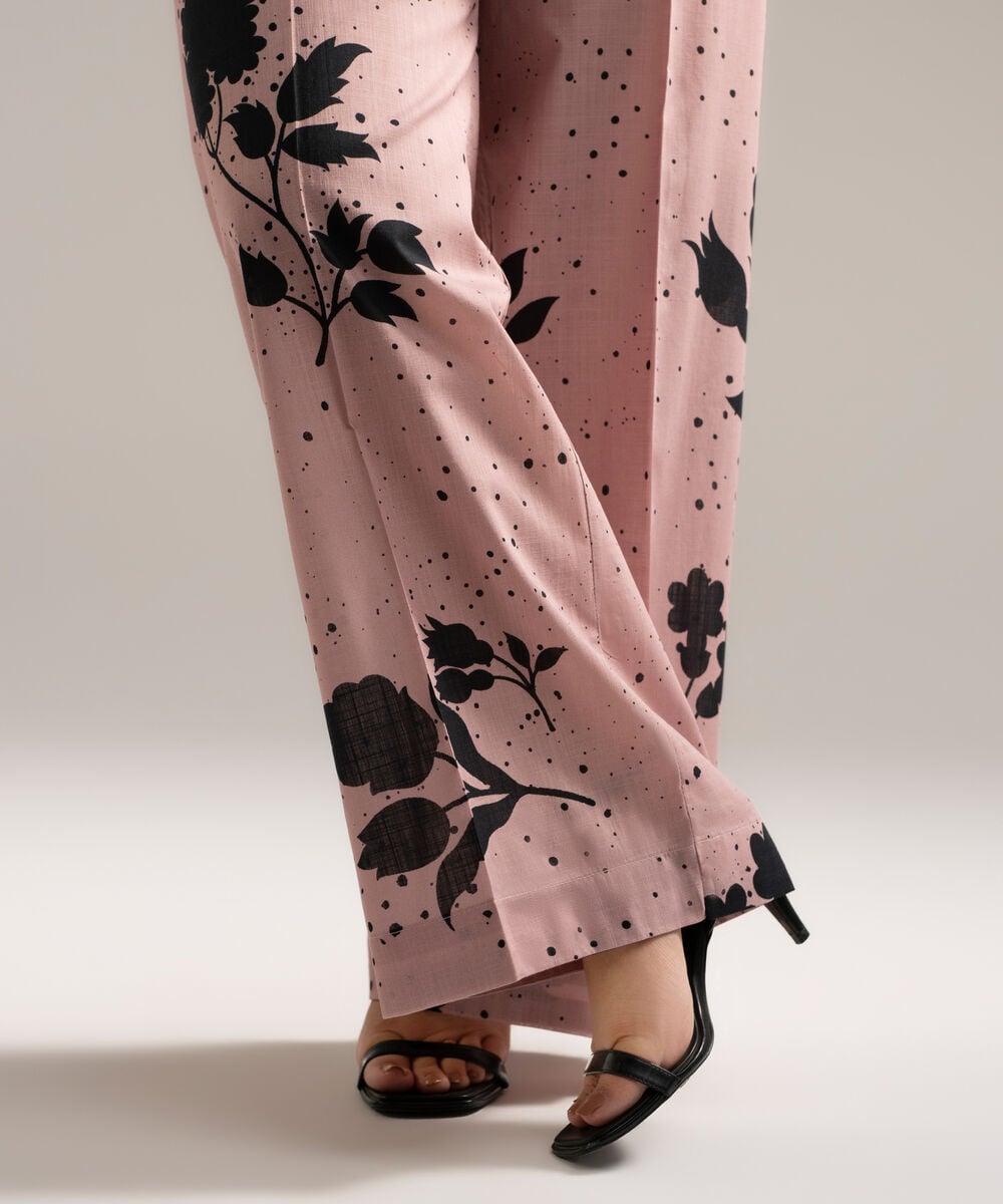 Printed Crosshatch Culottes — Sapphire
