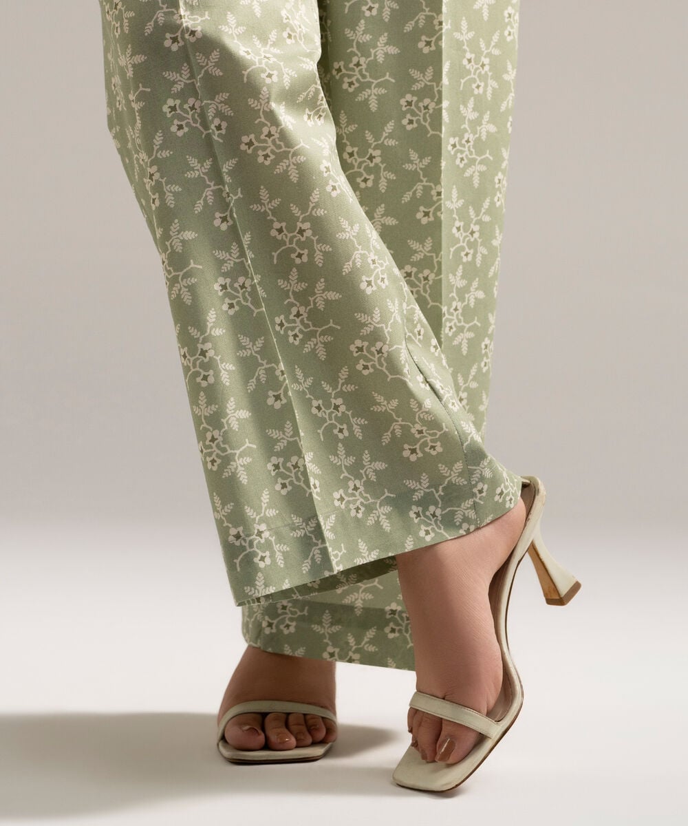 Printed Zari Lawn Shirt — Sapphire