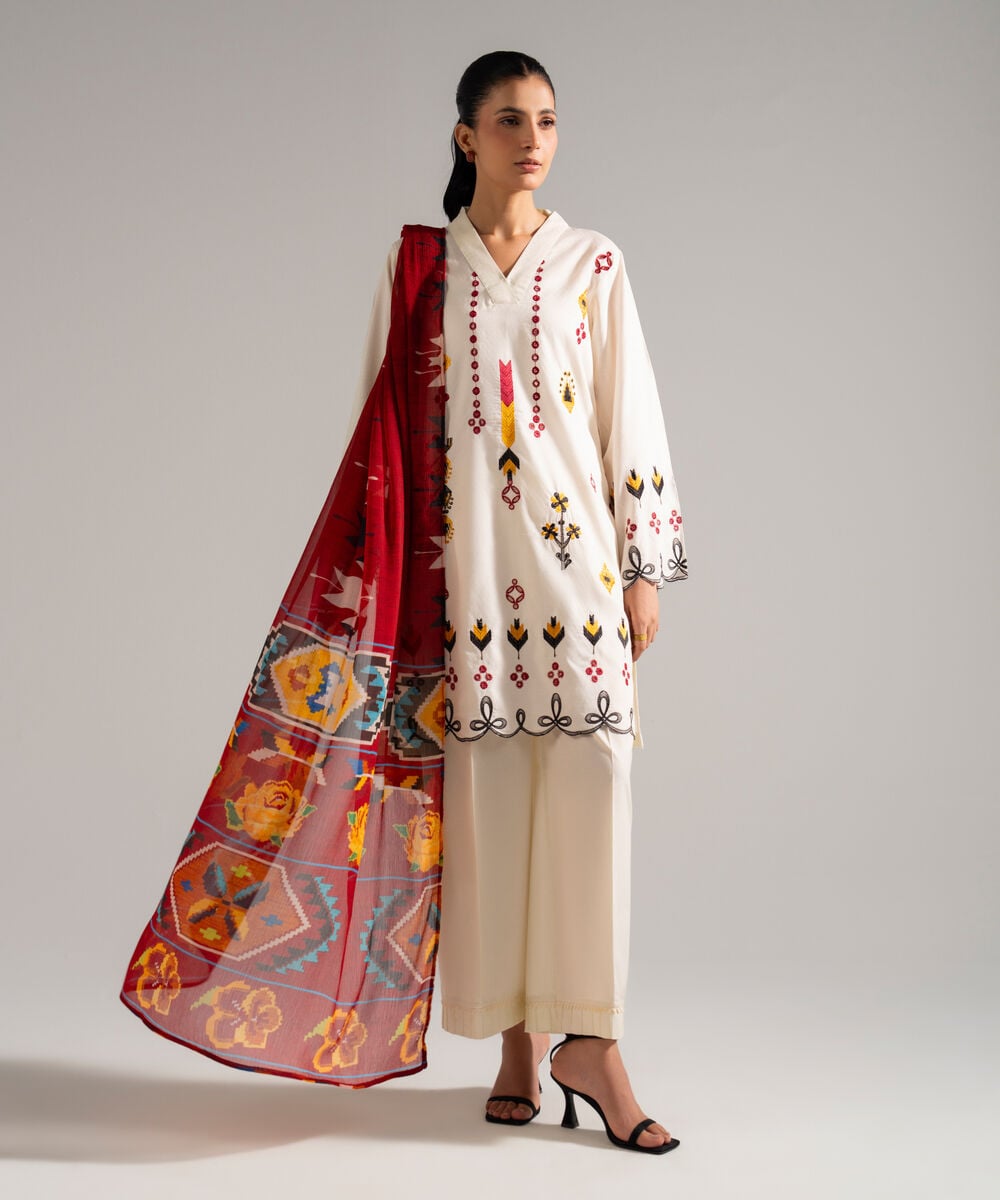 Printed Chiffon Dupatta — Sapphire