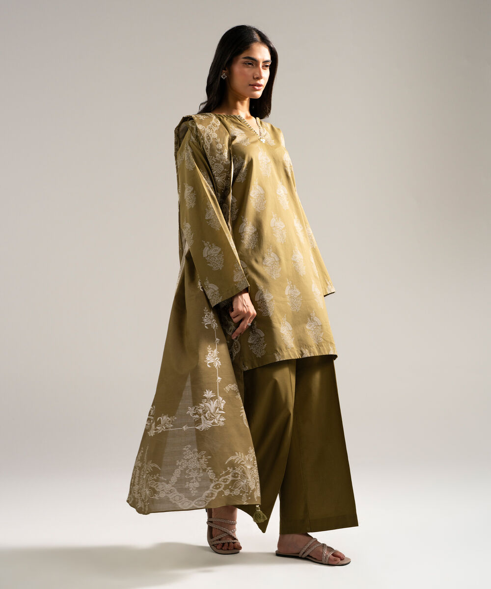 Printed Voile Dupatta — Sapphire